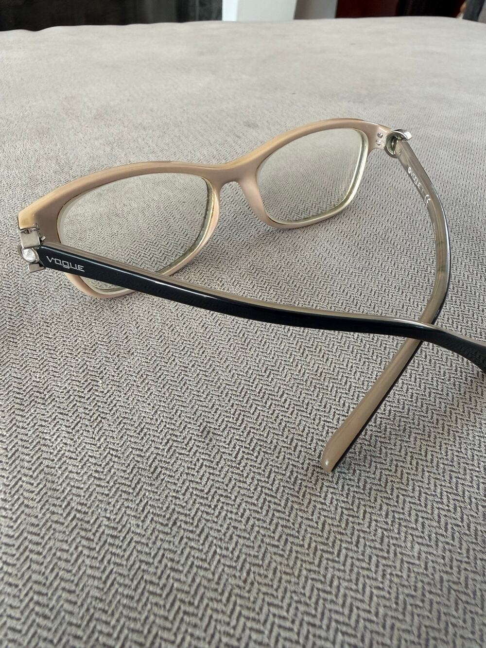 Vogue VO5002-B Eyeglasses Frames Beige Black Crystal Accent 52-16-135
